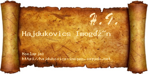 Hajdukovics Imogén névjegykártya